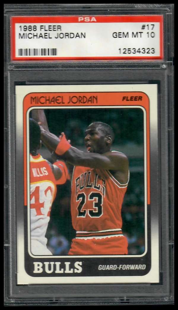 1988 Fleer #17 MICHAEL JORDAN PSA PSA 10 SN12534323